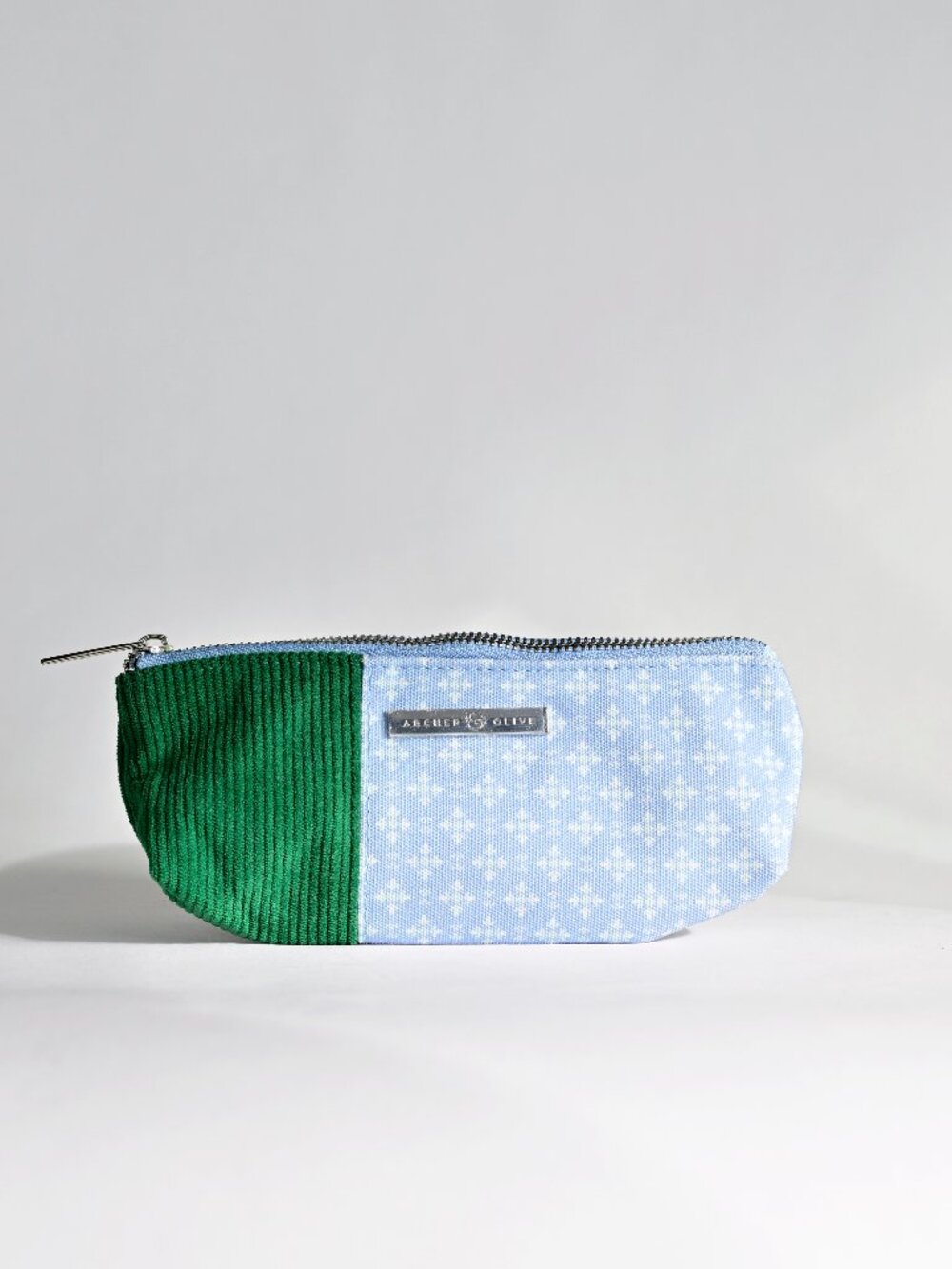 Archer & Olive Green and Blue Pencil Case-Like New